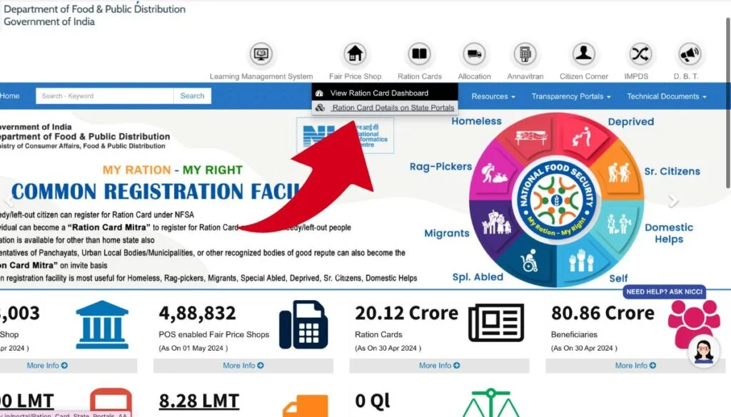 Digital Ration Card Apply Online